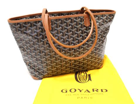 goyard black brown|goyard black and brown tote.